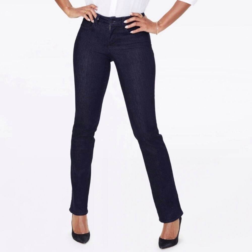 NYDJ Women's Straight Leg Jeans - Dark Blue
